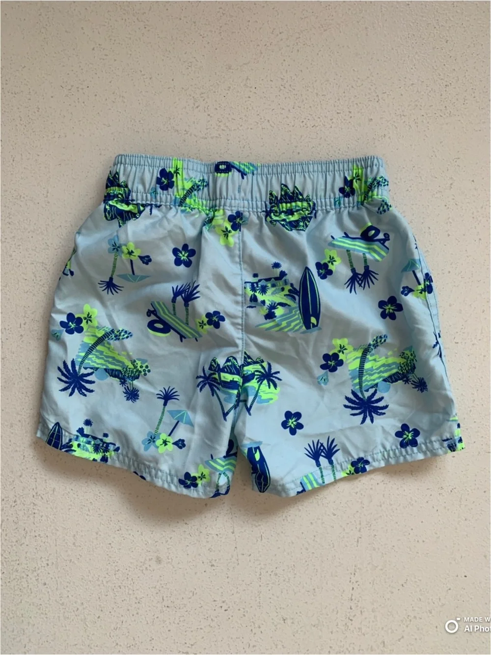 Cat & Jack Toddler Boys Blue Tropical Print Swim Trunks Swimsuit Size 3T NWOT
